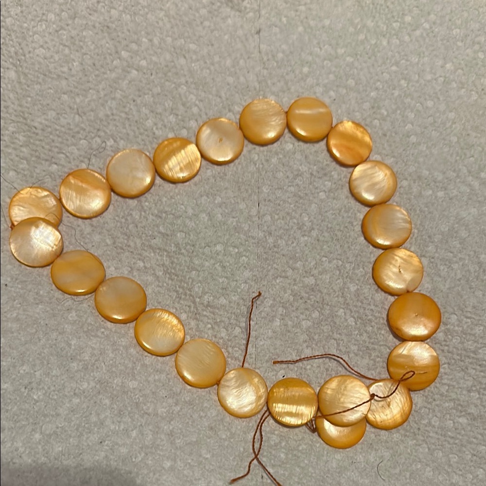 Mother of Pearl Golden Shell Necklace